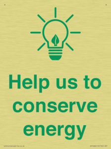Help us to conserve energy 